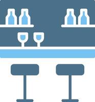 Bar Glyph Two Color Icon Design vector