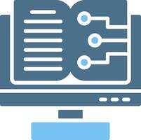 Book Glyph Two Color Icon Design vector