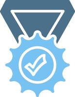 Medal Glyph Two Color Icon Design vector
