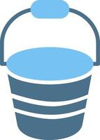 Bucket Glyph Two Color Icon Design vector