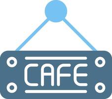 Cafe Glyph Two Color Icon Design vector