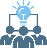 Idea Glyph Two Color Icon Design vector