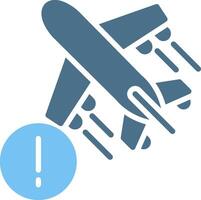 Important Notice Glyph Two Color Icon Design vector