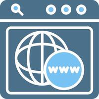 Webpage Glyph Two Color Icon Design vector
