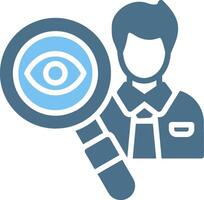 Observation Glyph Two Color Icon Design vector