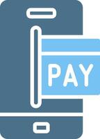 Payment Method Glyph Two Color Icon Design vector