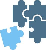 Puzzle Glyph Two Color Icon Design vector