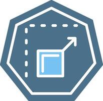 Scalable Glyph Two Color Icon Design vector