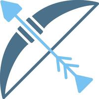 Bow And Arrow Glyph Two Color Icon Design vector