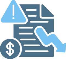 Document Glyph Two Color Icon Design vector