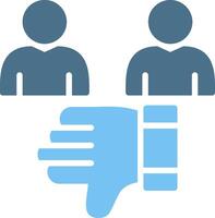 Dislike Glyph Two Color Icon Design vector