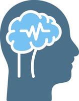 Epilepsy Glyph Two Color Icon Design vector