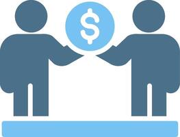 Funds Glyph Two Color Icon Design vector