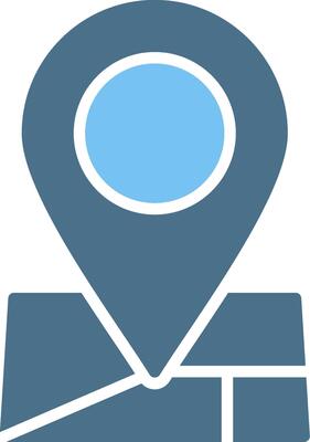Map Pointer Glyph Two Color Icon Design