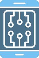 Smartphone Glyph Two Color Icon Design vector