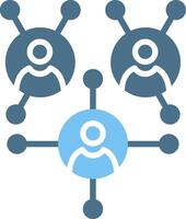 Networking Glyph Two Color Icon Design vector