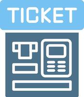 Ticket Machine Glyph Two Color Icon Design vector