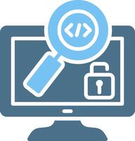 Open Source Glyph Two Color Icon Design vector
