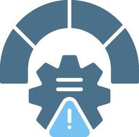 Risk Glyph Two Color Icon Design vector
