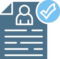 Resume Glyph Two Color Icon Design vector