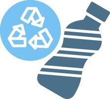 Reusable Bottle Glyph Two Color Icon Design vector