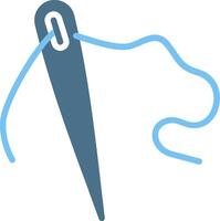 Sew Glyph Two Color Icon Design vector