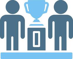 Winner Glyph Two Color Icon Design vector