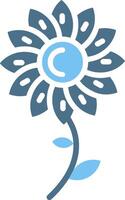 flower Glyph Two Color Icon Design vector