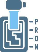 Automatic Transmission Glyph Two Color Icon Design vector