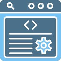 Backend Glyph Two Color Icon Design vector