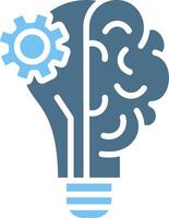 Brainstorm Glyph Two Color Icon Design vector