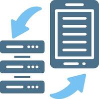 Data Storage Glyph Two Color Icon Design vector