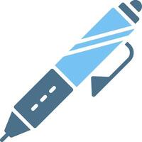 Pen Glyph Two Color Icon Design vector