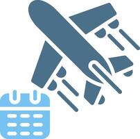 Schedule Glyph Two Color Icon Design vector