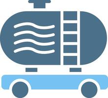 Tanker Glyph Two Color Icon Design vector