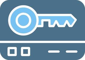 Key Card Glyph Two Color Icon Design vector