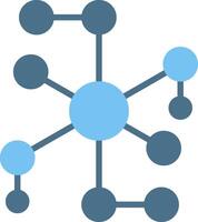 Network Glyph Two Color Icon Design vector