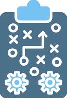 Strategy Glyph Two Color Icon Design vector
