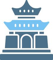 Chiang Kai Shek Glyph Two Color Icon Design vector
