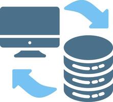 Data Sharing Glyph Two Color Icon Design vector