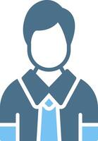 Man Glyph Two Color Icon Design vector