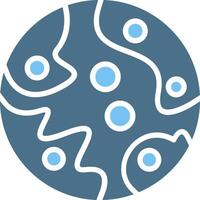 Mars Glyph Two Color Icon Design vector