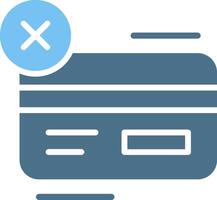 No card Glyph Two Color Icon Design vector