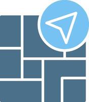 Navigation Glyph Two Color Icon Design vector
