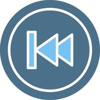 Previous Glyph Two Color Icon Design vector