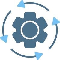 Process Glyph Two Color Icon Design vector