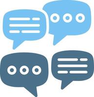 Talking Glyph Two Color Icon Design vector