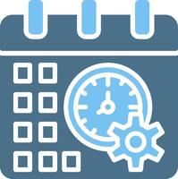 Time Management Glyph Two Color Icon Design vector