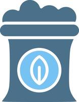 Fertilizer Glyph Two Color Icon Design vector