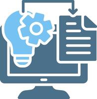Implementation Glyph Two Color Icon Design vector